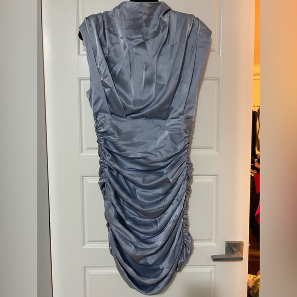 Babaton SILKY OLD BLUE DRESS - Picture 2 of 10